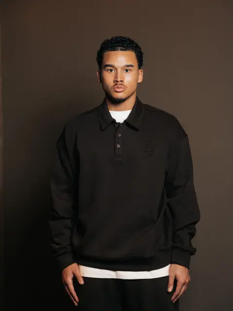 Polo button Brun Fume