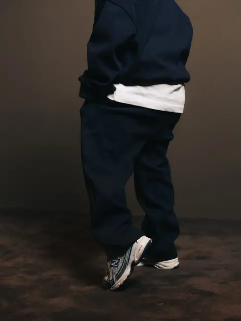 Pants wide Bleu Fonce