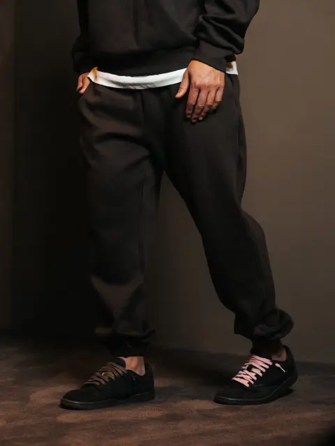 Pants elastic Brun Fume